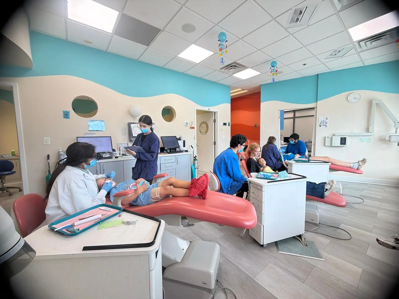 Bright, child-friendly treatment area at Britto Children's Dentistry